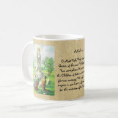 ファティマのカトリック婦人祈りの言葉ギフトパーソナライズされた コーヒーマグカップ (正面左)