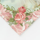 ファティマのピンクのバラの私達の女性 フリースブランケット (角)