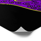 ファティマのミリアムの黄紫色のハンサの手。 ポスター (角)