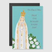ファティマの女性と白いバラのカード (正面/裏面)