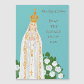 ファティマの女性と白いバラのカード (正面)