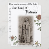 ファティマの女性祈りの言葉カード 招待状 (正面/裏面)