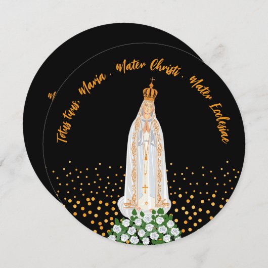 ファティマの女神のろうそくの行列の挨拶 招待状 (正面/裏面)