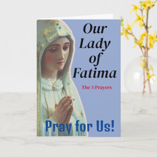 ファティマの女神 カード (黄色い花)