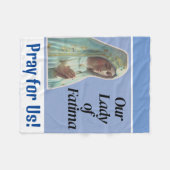 ファティマの女神 フリースブランケット (正面(横))