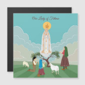 ファティマの婦人と牧羊者三名のカード (正面/裏面)
