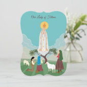 ファティマの婦人と羊飼いのグリーティングカード (スタンド正面)