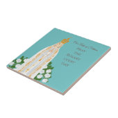 ファティマの我々の女性と白いバラ タイル (側面)