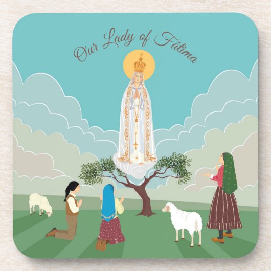 ファティマの我々の婦人と三人の羊飼い コースター (正面)