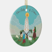 ファティマの我々の婦人と三人の羊飼い セラミックオーナメント (右)