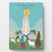 ファティマの我々の婦人と三人の羊飼い フォトプラーク (正面)