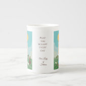 ファティマの我々の婦人と三人の羊飼い ボーンチャイナマグカップ (正面)