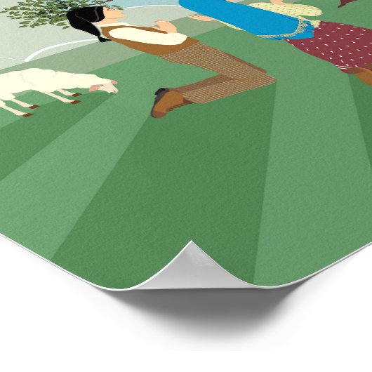 ファティマの我々の婦人と三人の羊飼い ポスター (角)