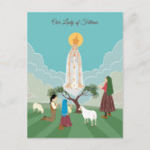 ファティマの我々の婦人と三羊飼い祈りの言葉 ポストカード (正面)