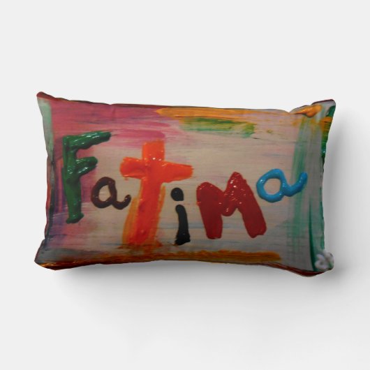 ファティマの抽象的な枕 ランバークッション (裏面)