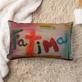 ファティマの抽象的な枕 ランバークッション (ブランケット)