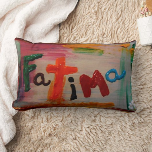 ファティマの抽象的な枕 ランバークッション (ブランケット)