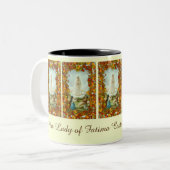 ファティマの百年間の秋の秋の私達の女性 ツートーンマグカップ (正面左)