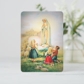 ファティマの私たちの女性1917とファティマ祈りの言葉 エンクロージャーカード (スタンド正面)