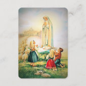 ファティマの私たちの女性1917とファティマ祈りの言葉 エンクロージャーカード (正面)