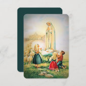 ファティマの私たちの女性1917とファティマ祈りの言葉 エンクロージャーカード (正面/裏面)