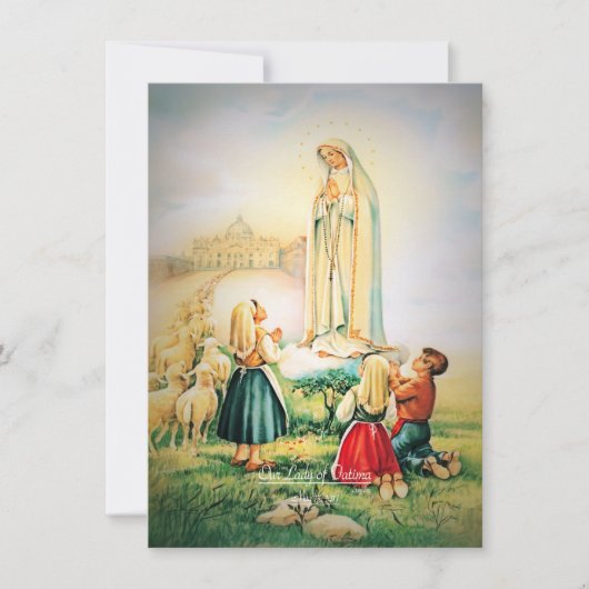 ファティマの私たちの女性1917とファティマ祈りの言葉 シーズンカード (正面)