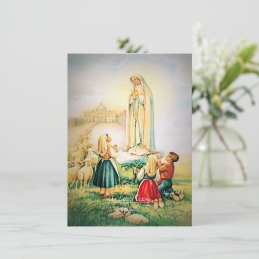 ファティマの私たちの女性1917とファティマ祈りの言葉 シーズンカード (スタンド正面)