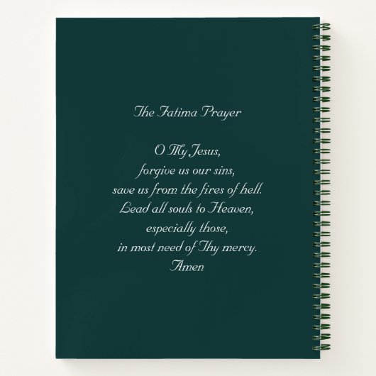 ファティマの私たちの女性1917 ノートブック (裏面)