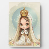 ファティマの私たちの女性,かわいいかわいいスタイル,カトリック フォトプラーク (正面)