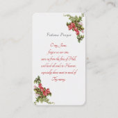 ファティマの私たちの女性 – "ファティマ祈りの言葉"カード エンクロージャーカード (裏面)