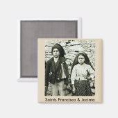 ファティマの聖人フランシスコ&ジャキンタ マグネット (正面/裏面)