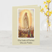 ファティマの聖母と子供たち カード (黄色い花)