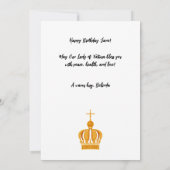 ファティマの聖母ろうそく行列のお誕生日 (裏面)