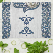 ファティマの青木のHamsaの手手 キッチンタオル (折り畳み)