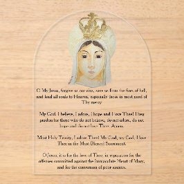 ファティマアクリル祈りの言葉カード アクリル招待状