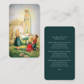 ファティマエンジェルテオロージアン祈りの言葉 エンクロージャーカード (正面/裏面)