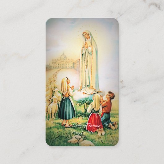 ファティマエンジェルテオロージアン祈りの言葉 エンクロージャーカード (正面)
