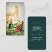 ファティマエンジェルトリニタリアン祈りの言葉 エンクロージャーカード (正面/裏面)