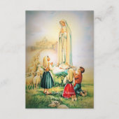 ファティマエンジェルトリニタリアン祈りの言葉 エンクロージャーカード (正面)