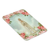 ファティマピンクのバラの我々の女性 マグネット (右側)