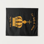 ファティマ王冠の我々の女性 タペストリー (正面(横))