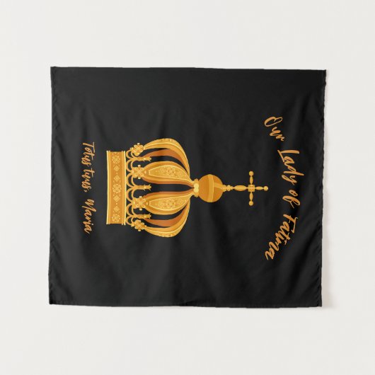 ファティマ王冠の我々の女性 タペストリー (正面(横))