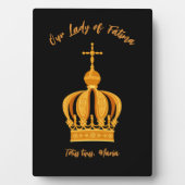 ファティマ王冠の我々の女性 フォトプラーク (正面)