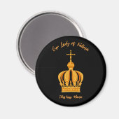 ファティマ王冠の我々の女性 マグネット (正面/裏面)