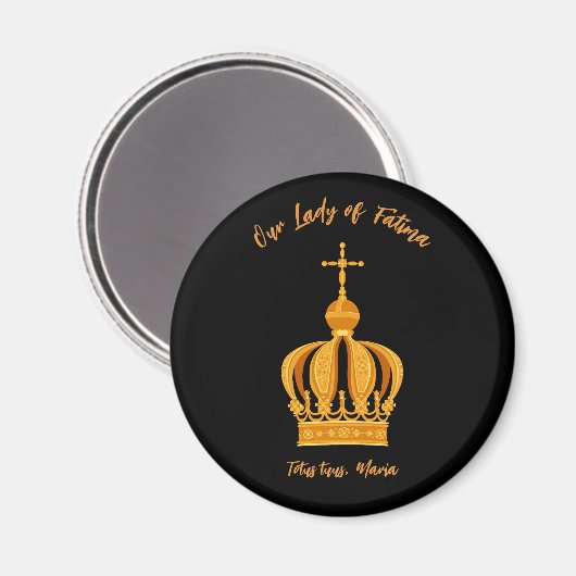 ファティマ王冠の我々の女性 マグネット (正面/裏面)