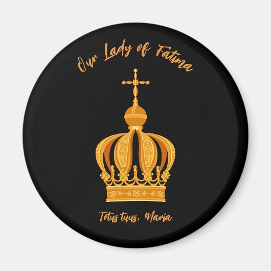 ファティマ王冠の我々の女性 マグネット (正面)