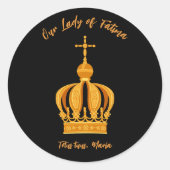 ファティマ王冠の我々の女性 ラウンドシール (正面)
