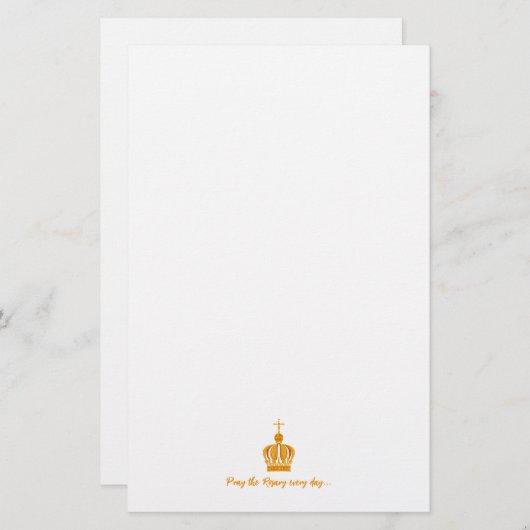 ファティマ王冠の我々の女性 便箋 (正面/裏面)