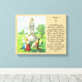 ファティマ祈りの言葉ウォールアートカソリックギフト キャンバスプリント (インサイチュ (ウッドフロア))