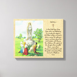ファティマ祈りの言葉ウォールアートカソリックギフト キャンバスプリント